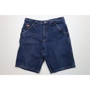 Vtg Johnny Blaze Mens 38 Faded Method Man Wutang Loose Baggy Fit Denim Shorts